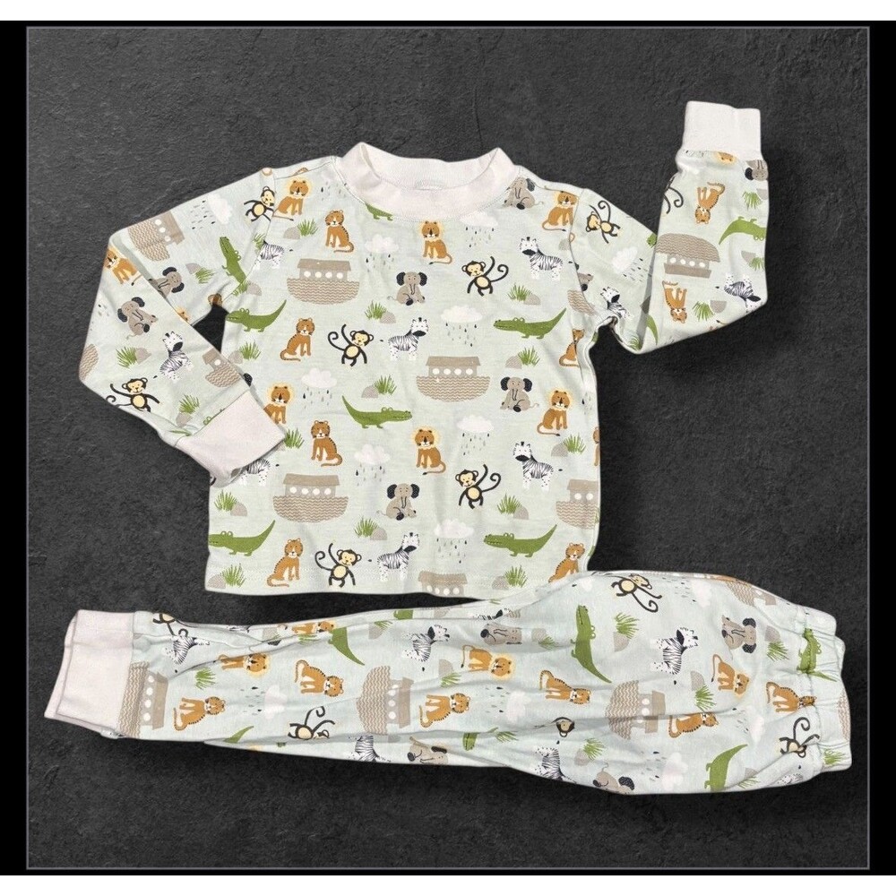 Peejamas 3T Potty Training Pajamas Set Noah’s Ark Absorbent Lined Pants